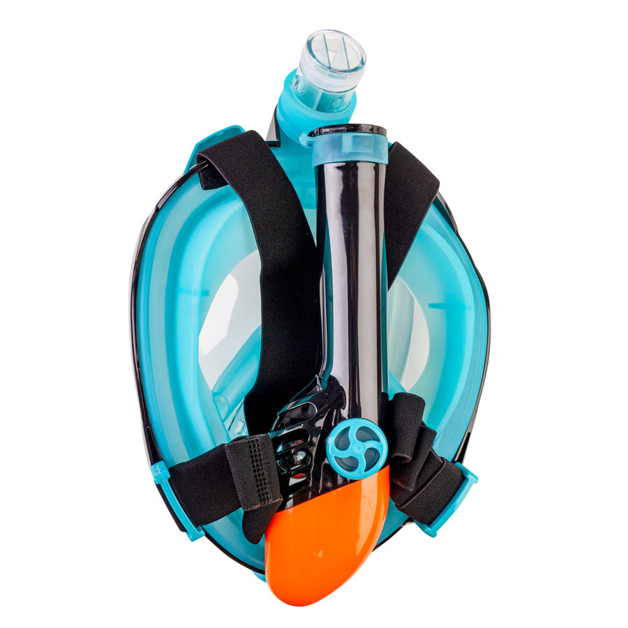 Маска полнолицевая для плавания Scorpena Swim большая, бирюз. L