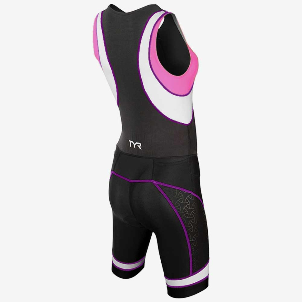 Стартовый костюм без рукавов с молнией спереди TYR Competitor Front Zip Tri Suit W/ Pad