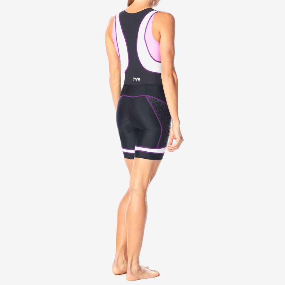 Стартовый костюм без рукавов с молнией спереди TYR Competitor Front Zip Tri Suit W/ Pad