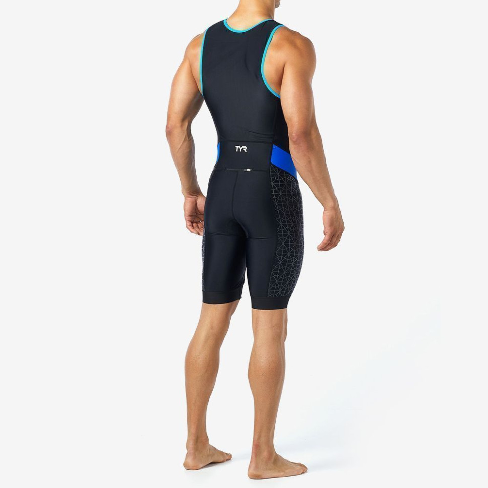 Стартовый костюм без рукавов с молнией спереди TYR Men&#039;s Competitor Padded Front Zip Tri Suit