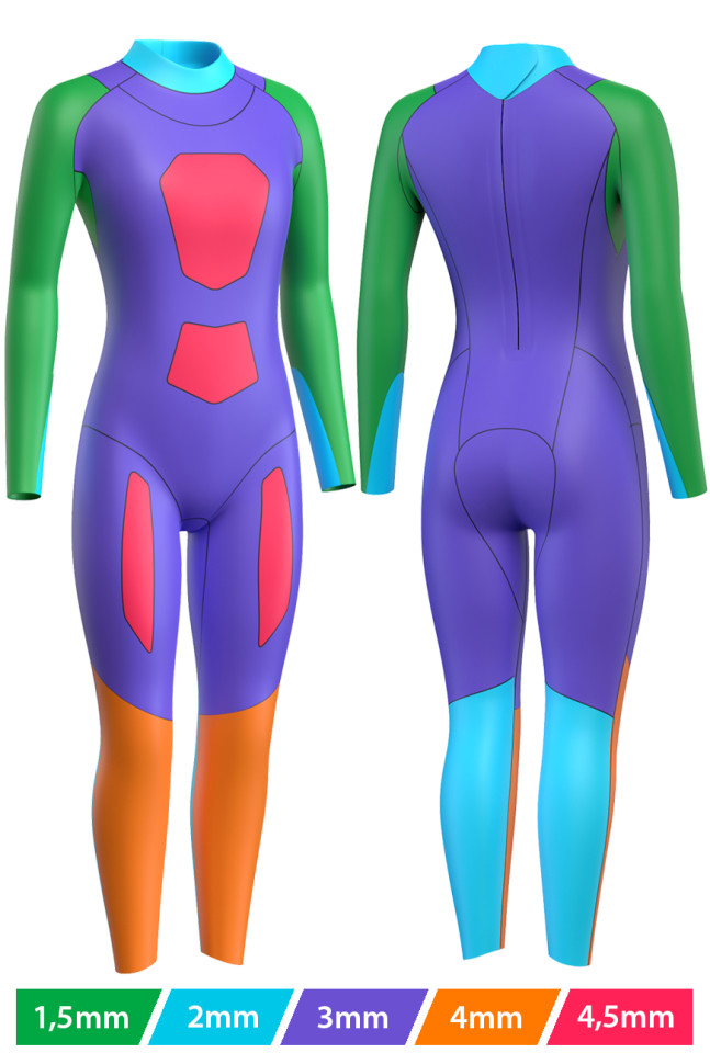 Гидрокостюм MAD WAVE WOMEN WETSUIT JET