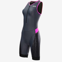 Стартовый костюм без рукавов с молнией спереди TYR Women's Competitor Padded Front Zip Tri Suit