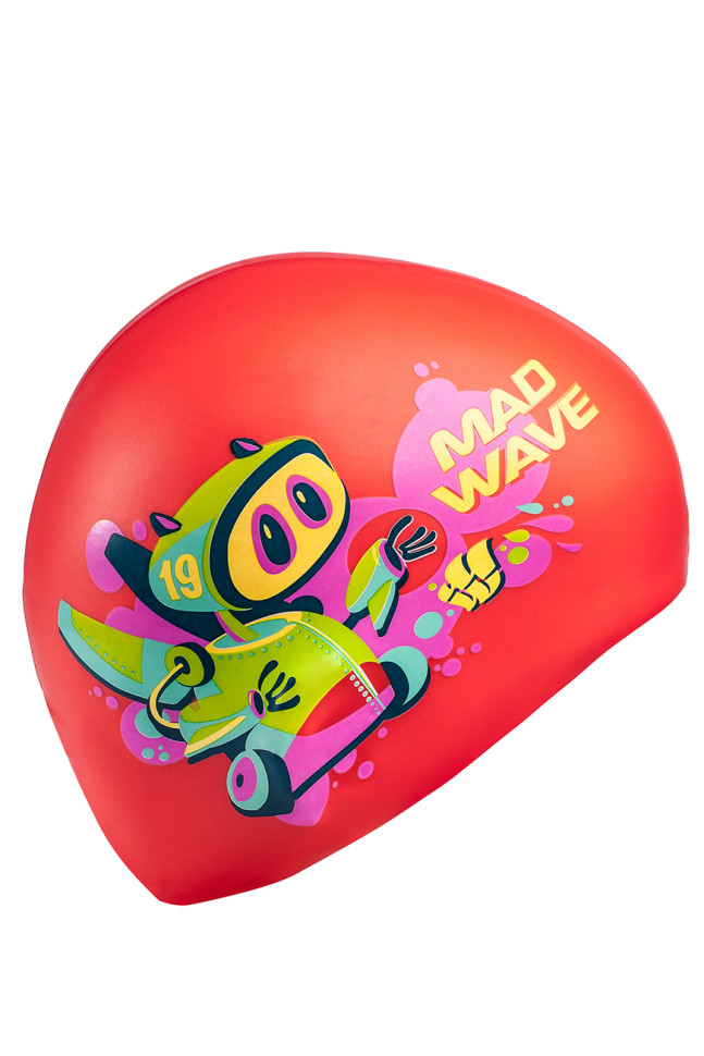Юниорская силиконовая шапочка MAD BOT