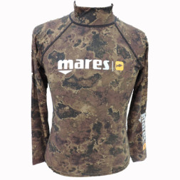 Футболка с длинным рукавом MARES RASH GUARD, Лайкра, цв.коричневый камуфляж