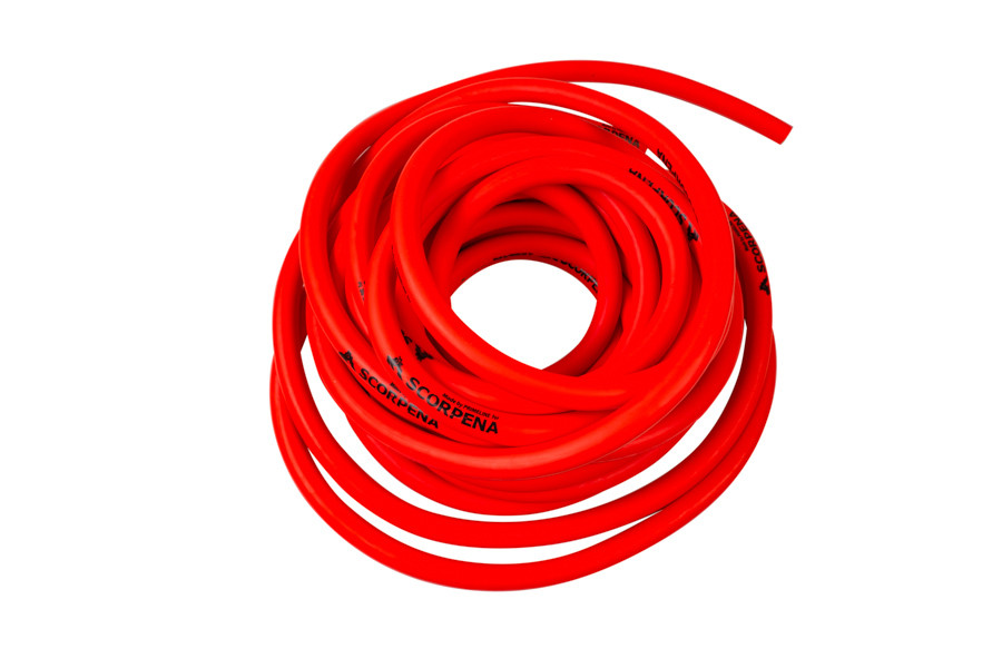 Тяга d18мм Scorpena RED, на отрез 10 см, двухкомпонентная, латексная,  