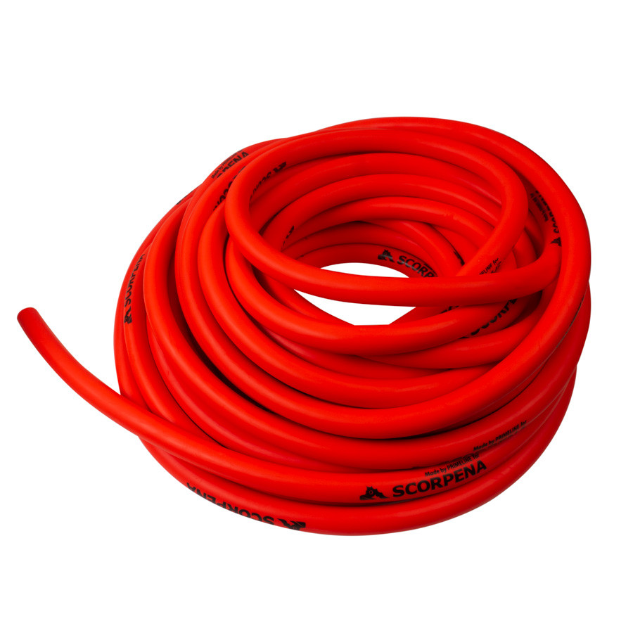 Тяга d18мм Scorpena RED, на отрез 10 см, двухкомпонентная, латексная,  