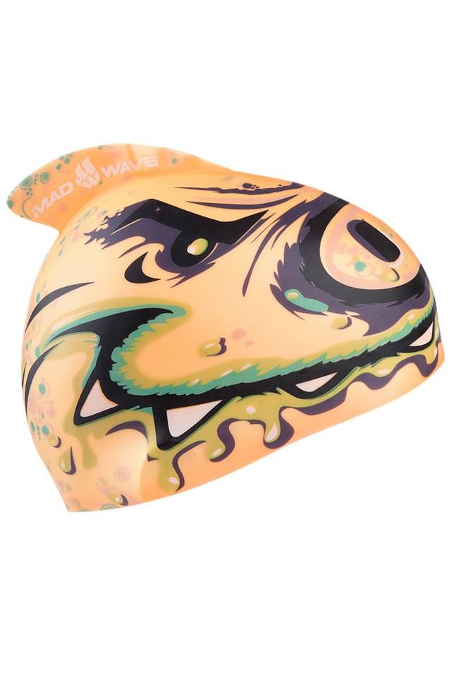 Юниорская силиконовая шапочка Silicone Printed Junior with fin PIG