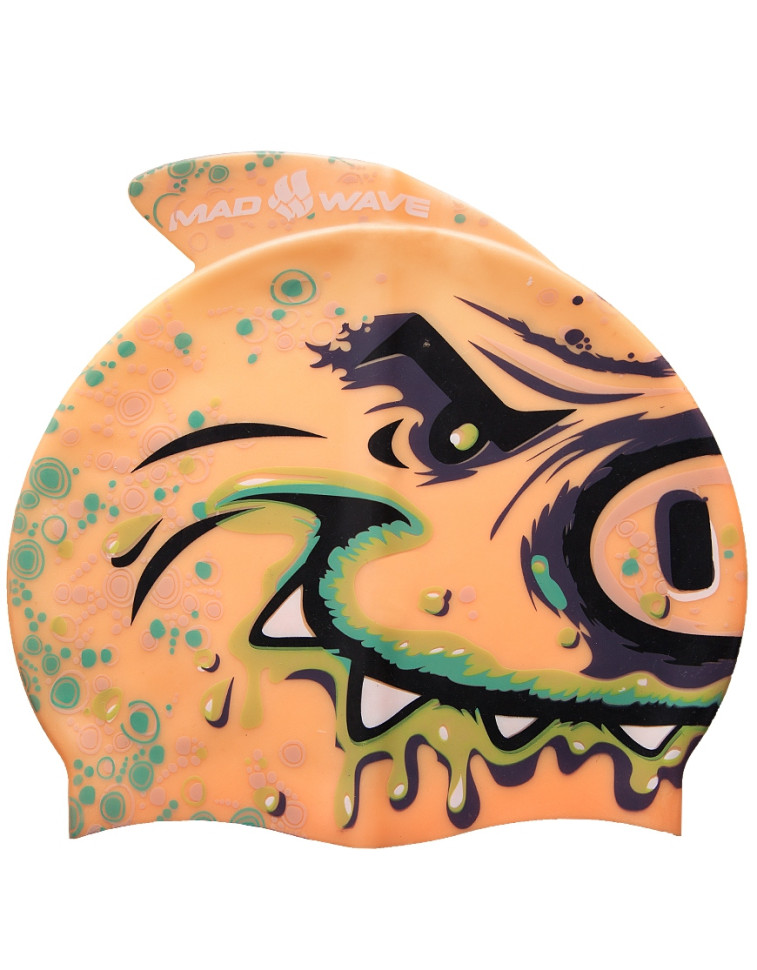 Юниорская силиконовая шапочка Silicone Printed Junior with fin PIG