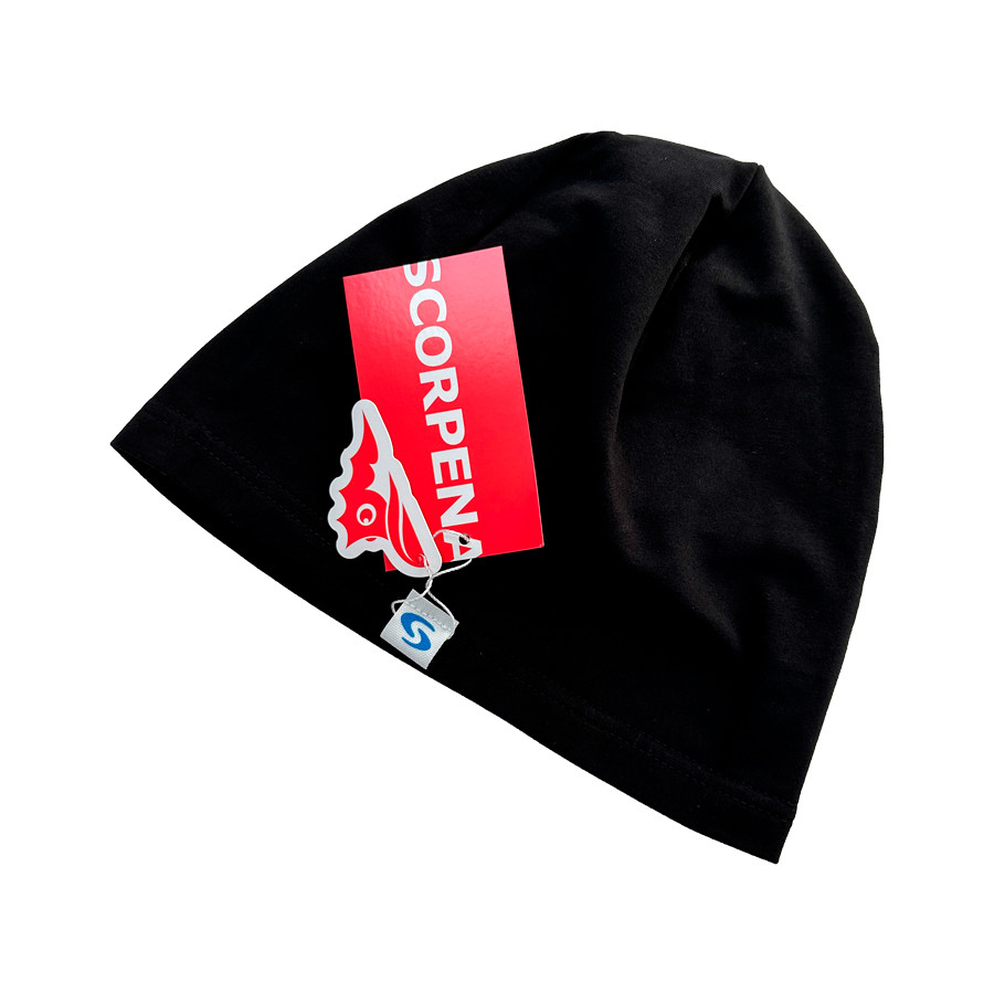 Шапка спортивная тонкая Scorpena Collection, чёрная