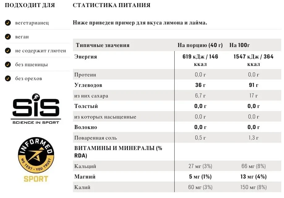 Напиток углеводный с электролитами в порошке GO Electrolyte Powder