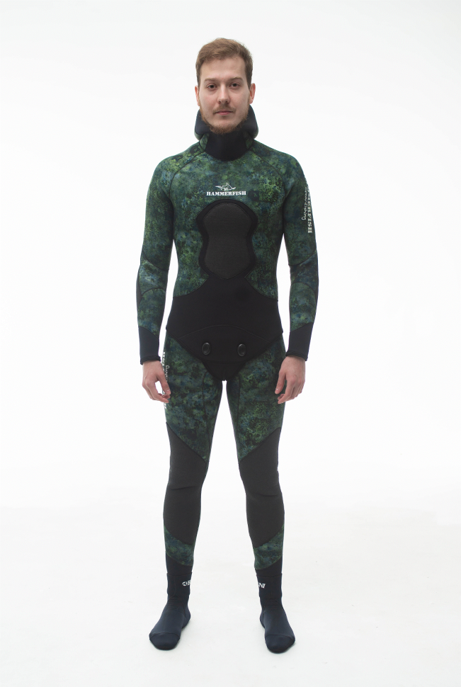 Гидрокостюм 3 мм AQUASTRETCH CAMO GREEN HAMMERFISH /ОТКРЫТАЯ ПОРА