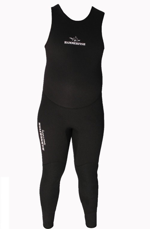 Гидрокостюм для подводной охоты 5 мм AQUASTRETCH HAMMERFISH BLACK/открытая пора, длинные штаны