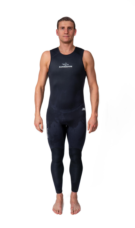 Гидрокостюм для подводной охоты 5 мм HAMMERFISH STRONG BLACK/открытая пора, длинные штаны
