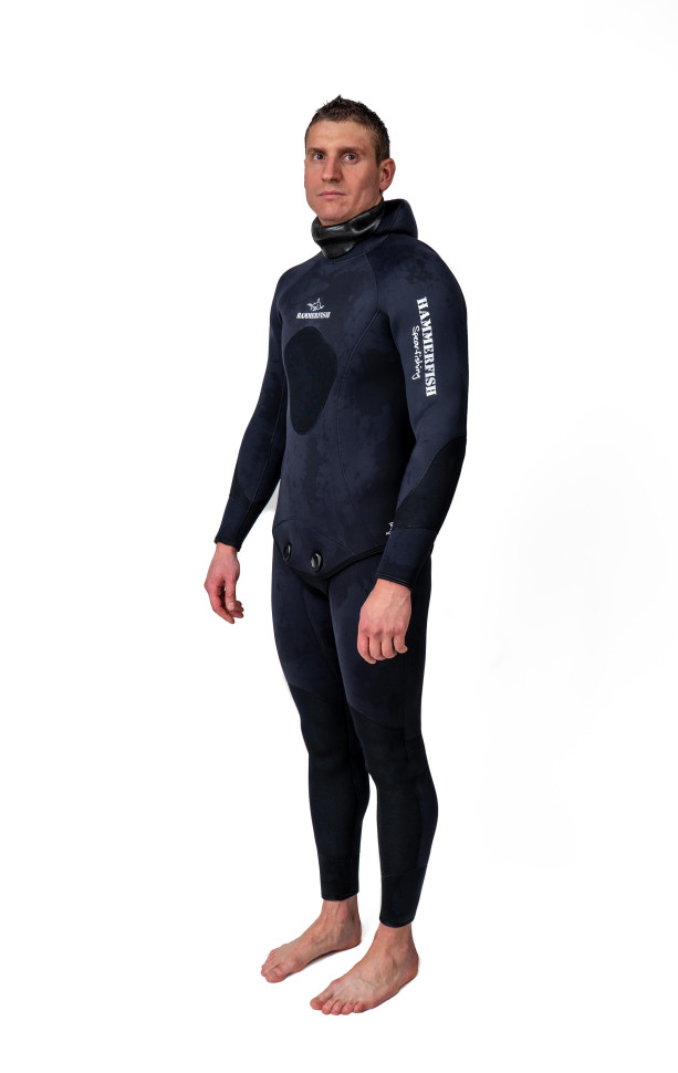 Гидрокостюм для подводной охоты 5 мм HAMMERFISH STRONG BLACK/открытая пора, длинные штаны