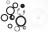 Z Cressi Набор уплотнительных колец 2-й ступени Eclipse Titanium / Steel / Black / OCTOPUS Cressi