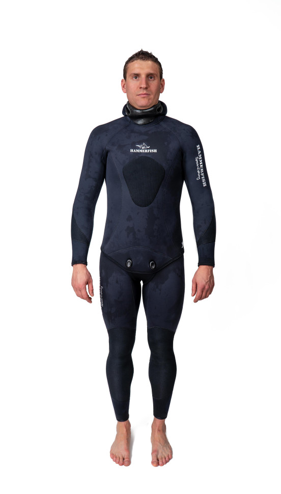 Куртка для подводной охоты 5 мм HAMMERFISH STRONG BLACK, открытая пора