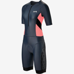 Стартовый костюм с коротким рукавов с молнией спереди TYR Women's Competitor Speedsuit
