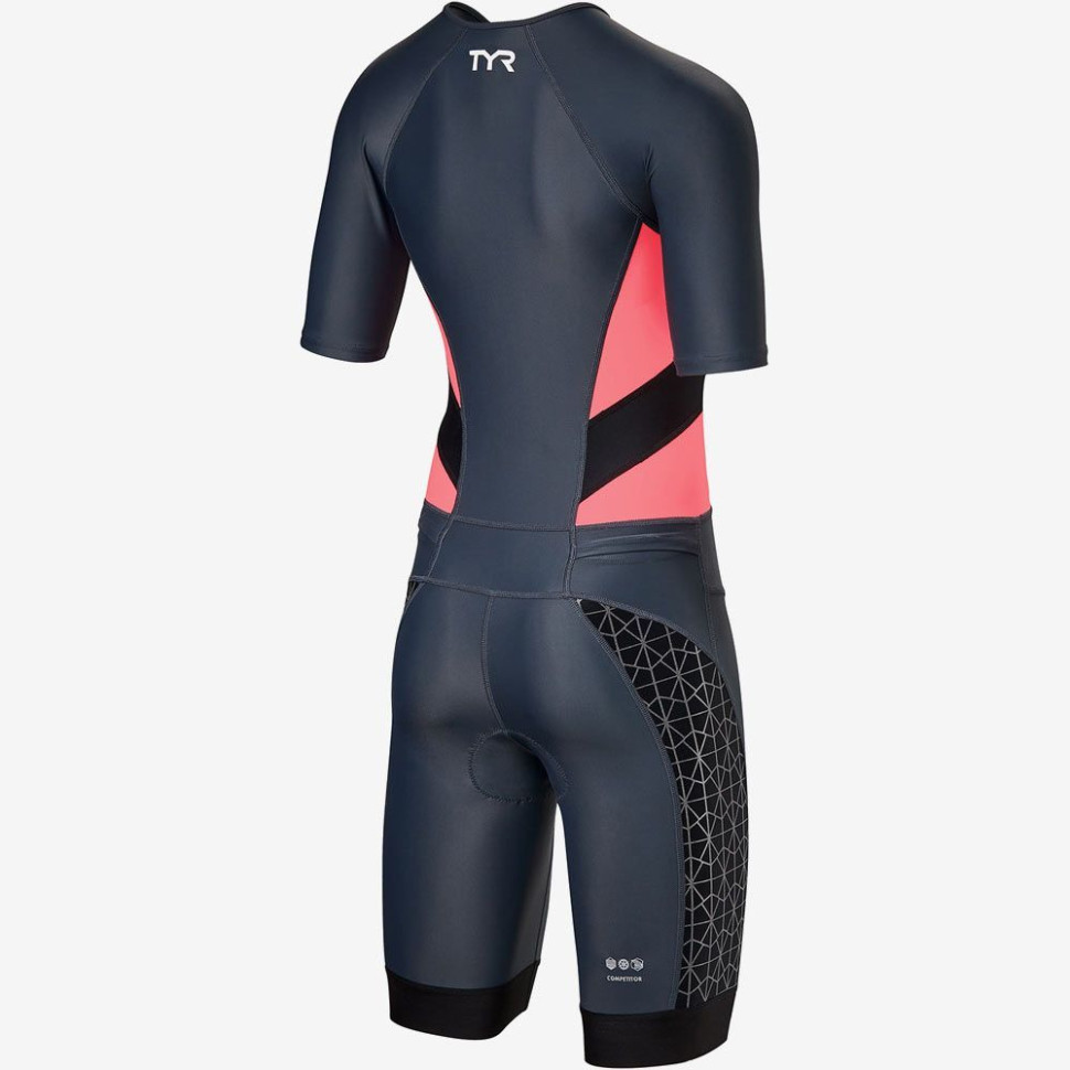 Стартовый костюм с коротким рукавов с молнией спереди TYR Women&#039;s Competitor Speedsuit