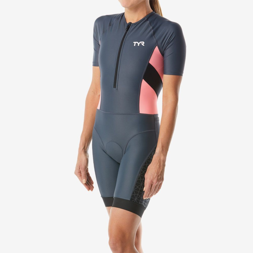 Стартовый костюм с коротким рукавов с молнией спереди TYR Women&#039;s Competitor Speedsuit