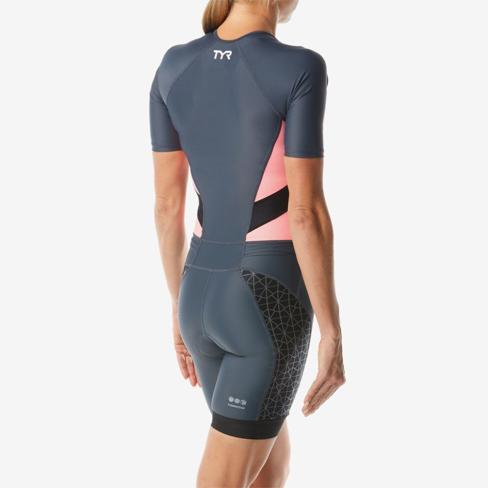Стартовый костюм с коротким рукавов с молнией спереди TYR Women&#039;s Competitor Speedsuit