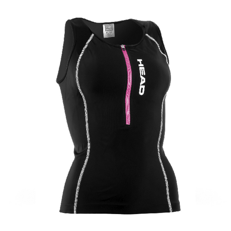 Майка HEAD TRI-Top с молнией, Женская, Лайкра, Триатлон