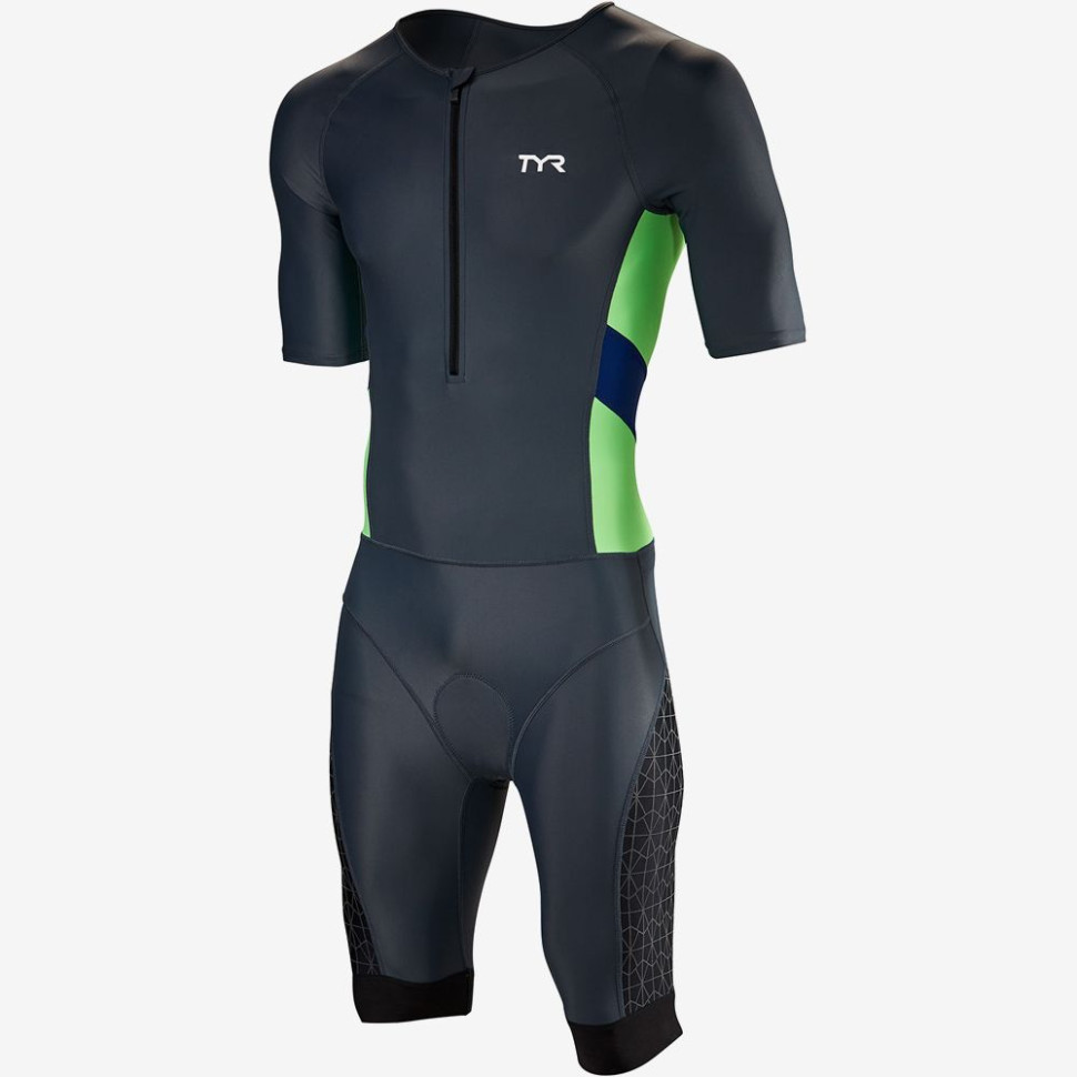 Стартовый костюм с коротким рукавов с молнией спереди TYR Men&#039;S Competitor Speedsuit