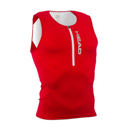 Майка HEAD TRI-Top с молнией, Мужская, Лайкра, Триатлон