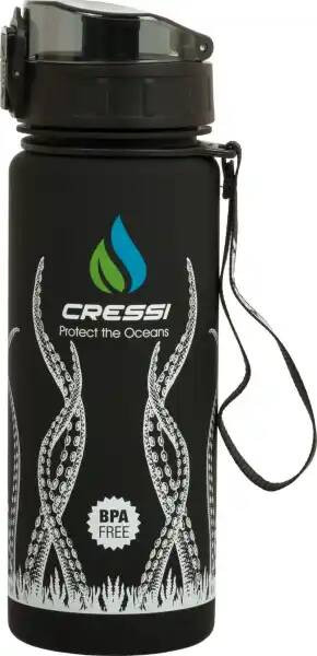 Бутылка для воды H2O FROSTED OCTOPUS 600 мл., черная Cressi